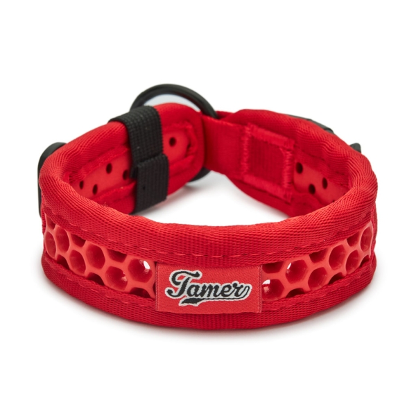SOFTY Halsband | Länge: 25-31cm | Breite: 2,8cm | Farbe: rot/rot